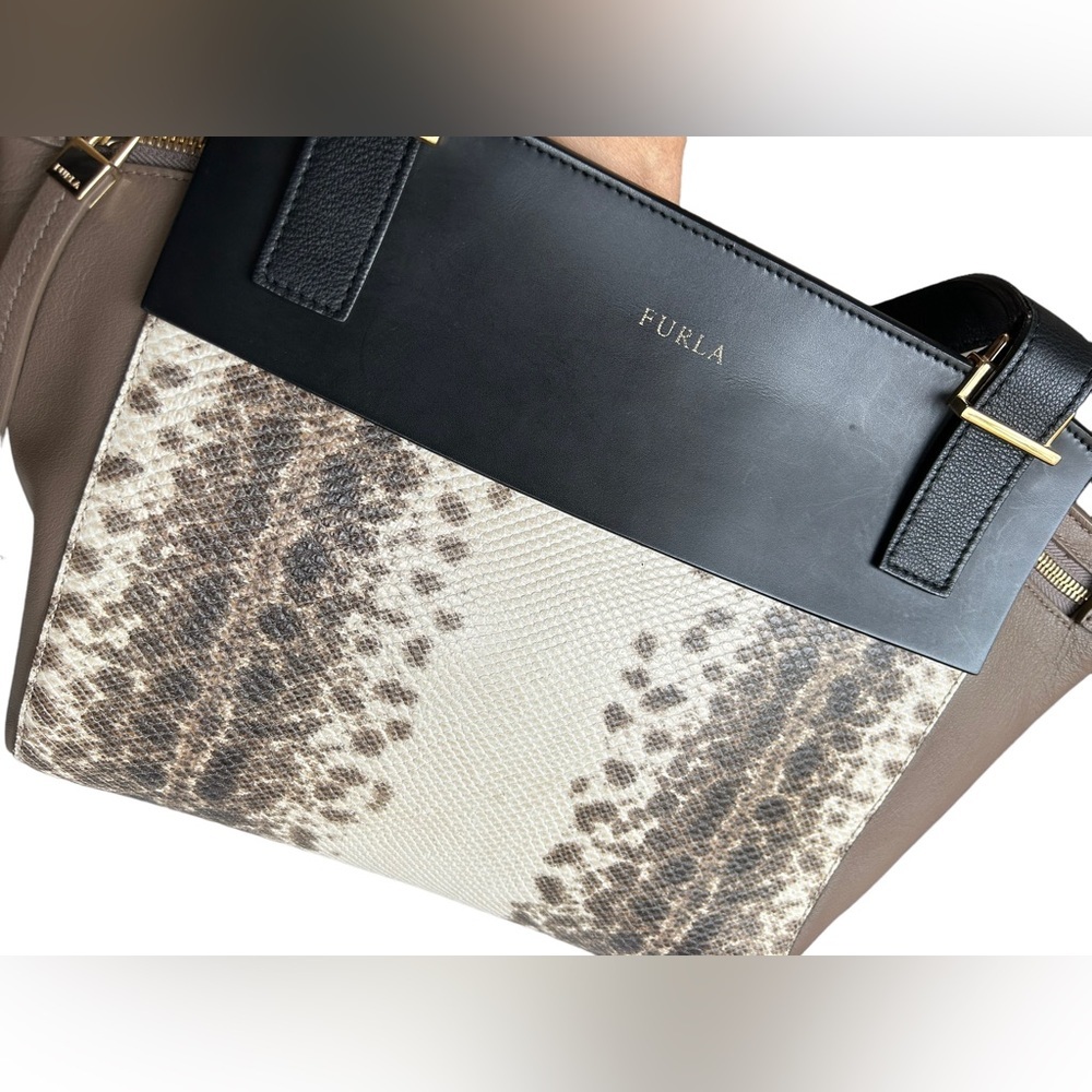 Furla Python Colorblock Leather Dolce Vita long strap - Picture 4 of 12